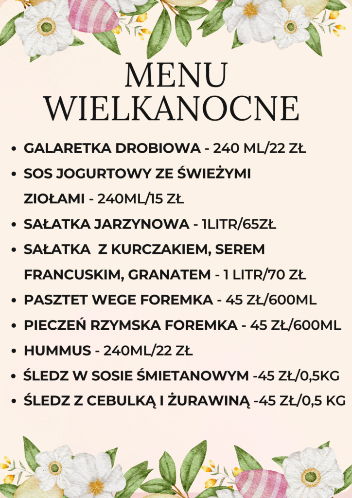 Easter Menu